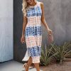 Tie Dye Split Hem Tank Dress