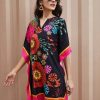 EMERY ROSE Mandala Print Notch Neck Tunic Dress - Image 2