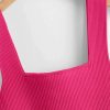 Solid Ribbed Knit Top - Image 2