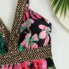 Tropical Print Stitch Detail Swim Dress With Beach Shorts - Image 2