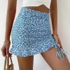 Ditsy Floral Ruched Detail Ruffle Hem Skirt - Image 2