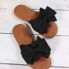 Bow Decor Single Band Slide Sandals - Image 2