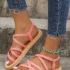 Minimalist Criss Cross Slingback Sandals - Image 3