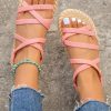 Minimalist Criss Cross Slingback Sandals - Image 2