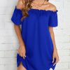 EMERY ROSE Off Shoulder Frill Trim Dress