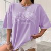 Drop Shoulder Letter Graphic Tee - Image 2