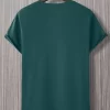 Colorblock Antler Embroidery Tee Without Necklace - Image 3
