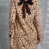 EMERY ROSE Tie Back Polka Dot Dress