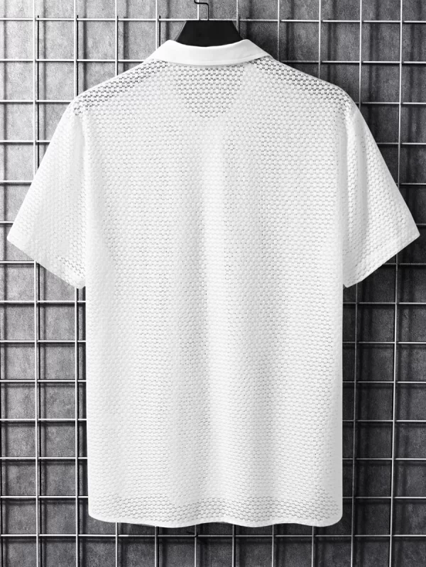 Hollow Out Button Front Shirt - Image 3