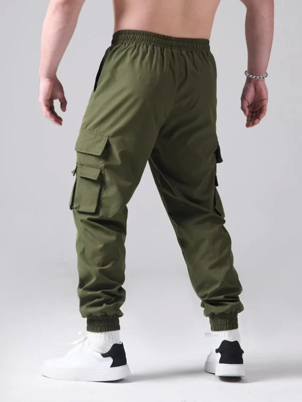 Drawstring Waist Cargo Pants - Image 2