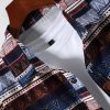 Men Geo Print Button Up Shirt Without Tee - Image 2