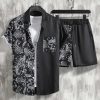 Men Paisley Print Shirt & Shorts Without Tee