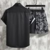 Men Paisley Print Shirt & Shorts Without Tee - Image 3