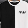 Extended Sizes Men Letter Graphic Two Tone Tee & Drawstring Waist Shorts - Image 2