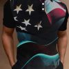 Men Star Print Polo Shirt