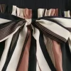 VCAY Notched Neck Block Stripe Belted Tank Romper - Image 3