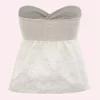 Twist Front Cutout Eyelet Embroidery Top - Image 2