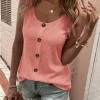 Fake Button Tank Top