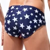 Men Americana Print Drawstring Waist Swim Brief - Image 2