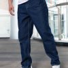 Men Slant Pocket Straight Leg Jeans