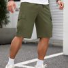Men Flap Pocket Drawstring Waist Cargo Shorts - Image 3
