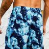 Men Tie Dye Drawstring Waist Swim Trunks - Image 2
