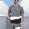 Men Color Block Tee & Drawstring Waist Shorts