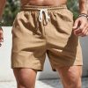 Men Drawstring Waist Shorts