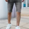 Men Slant Pocket Bermuda Denim Shorts - Image 3