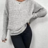 Privé Off Shoulder Batwing Sleeve Sweater - Image 2