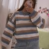 Qutie Block Striped Drop Shoulder Sweater - Image 3