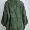 Frenchy Solid Button Front Cable Knit Cardigan - Image 4