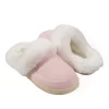Women's Pink Fashion Spliced Solid Color Bedroom Slippers With Faux Suede Fluffy Slippers - Image 3