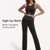GLOWMODE 31" FeatherFit™ Yoga Flare Leggings Buttery-Soft Tummy Control Fitness Bootleg Pants - Image 3