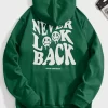 Manfinity Hypemode Men Slogan Graphic Drawstring Hoodie