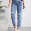 Maternity High Waist Ripped Jeans