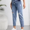 Maternity High Waist Ripped Jeans - Image 2