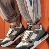 Men Anti-slip Litchi Embossed Letter Graphic Color Block Lace Up Sneakers, Sporty Skate Shoes For Outdoor - Image 3