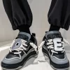 Sporty Sneakers For Men, Colorblock Lace-up Front Skate Shoes - Image 2
