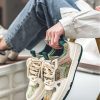 Men Color Block Skate Shoes, Lace-up Front Sporty Sneakers - Image 3