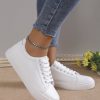 Spring New Arrival Women's White Sneakers, Lace-up Casual Sports Board Shoes For Girls Students - Image 4