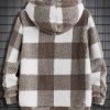 Manfinity Hypemode Men Buffalo Plaid Print Hooded Flannel Sweatshirt - Image 3