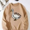 Men Cartoon And Letter Graphic Thermal Lined Sweatshirt