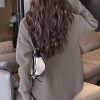 Solid Drop Shoulder Oversized Sweater - Image 3