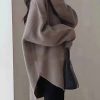 Solid Drop Shoulder Oversized Sweater - Image 2