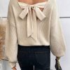 Frenchy Tie Back Drop Shoulder Sweater - Image 2