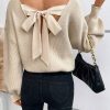 Frenchy Tie Back Drop Shoulder Sweater