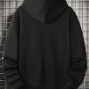 Manfinity Homme Men Slogan Graphic Kangaroo Pocket Drawstring Hoodie - Image 3