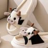 Women's Fashionable And Lovely Indoor Cartoon Cow Design Home Slippers - Image 3