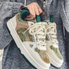 Men Color Block Skate Shoes, Lace-up Front Sporty Sneakers - Image 4